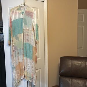 April Cornell vintage long dress robe cover